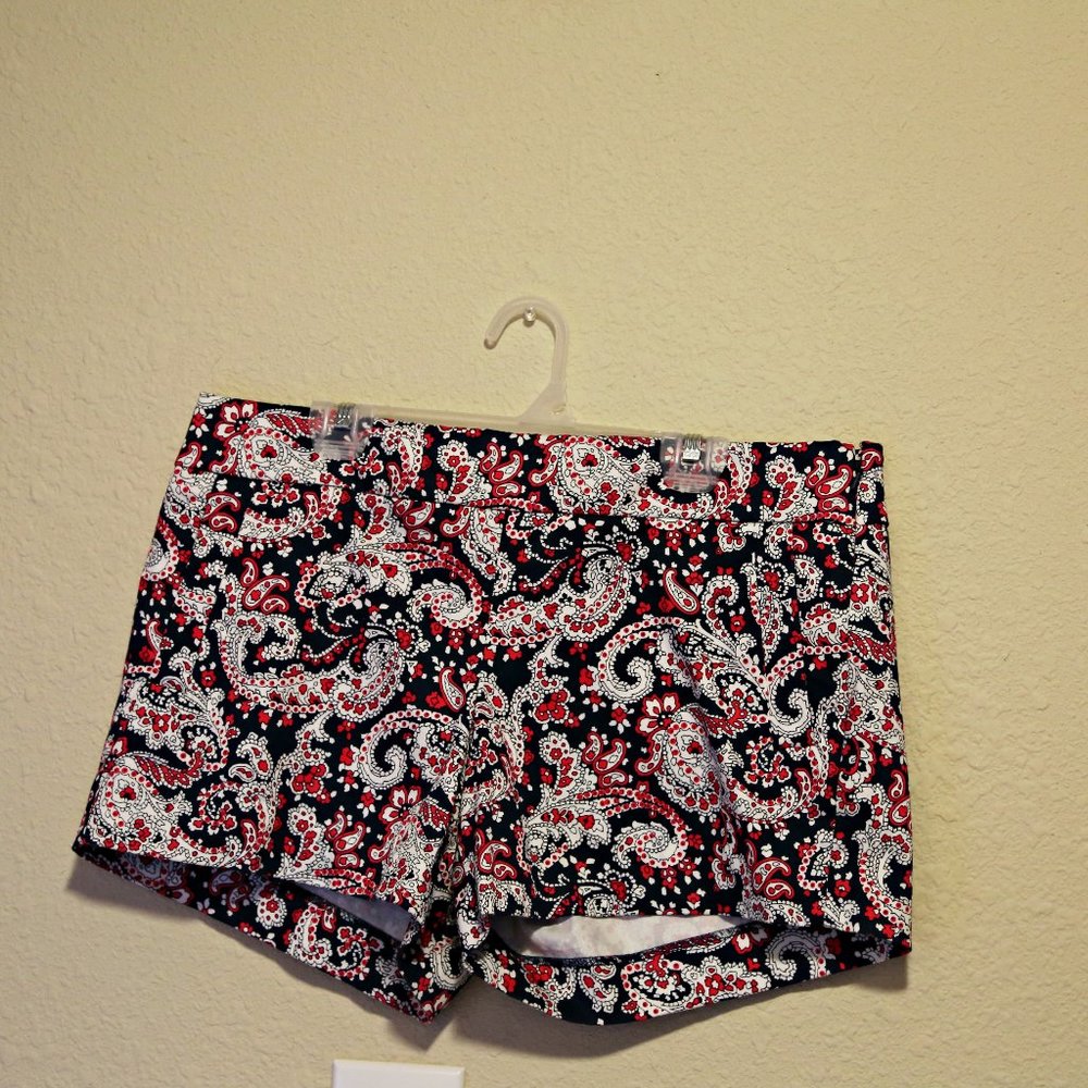 J. Crew Multi colored red white Shorts